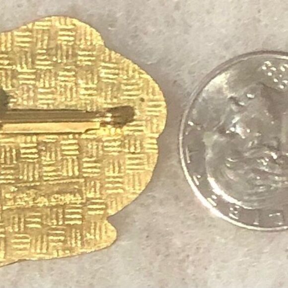 Alaska Art Collector ,Souvenir Pin Eskimo Collecting Wild Flowers, ©Ace - Picture 2 of 2